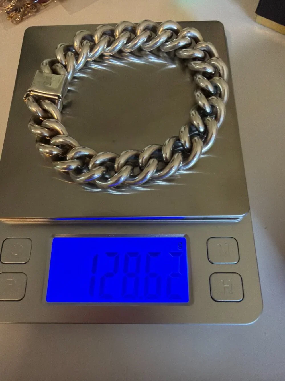 Solid Silver .925 Friedrich Binder(FBM) Germany Curb Link Bracelet | 4.54 oz